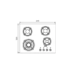 اجاق-گاز-صفحه‌ای-چهار-شعله-استیل-البرز-مدل-G4652-kalarey-3